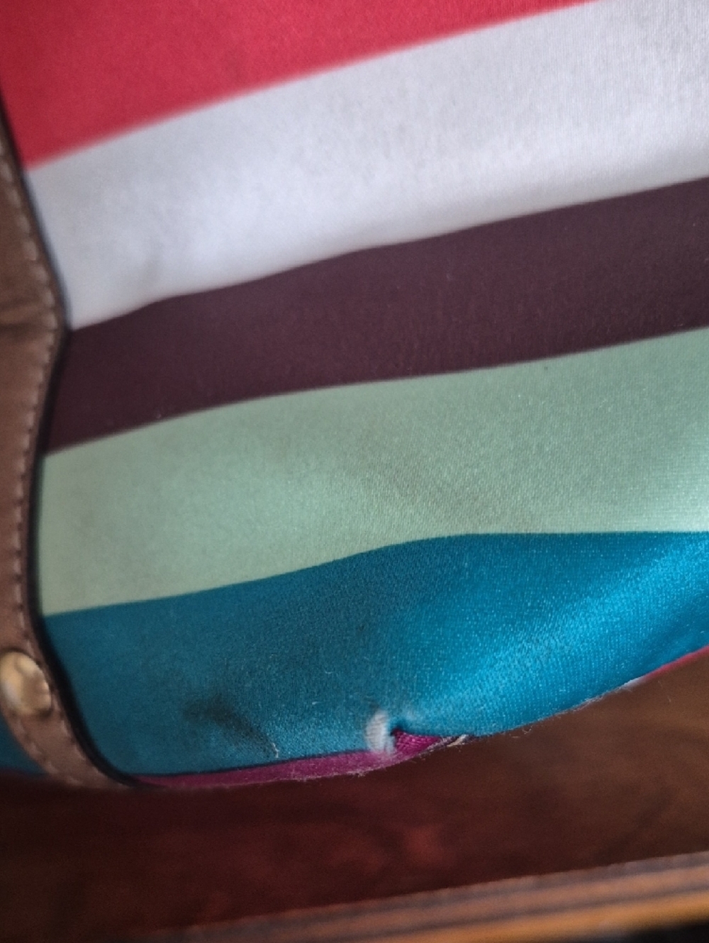 Coach legacy Stripe Sateen Tote Bag with Coin Purse - Picture 11 of 11